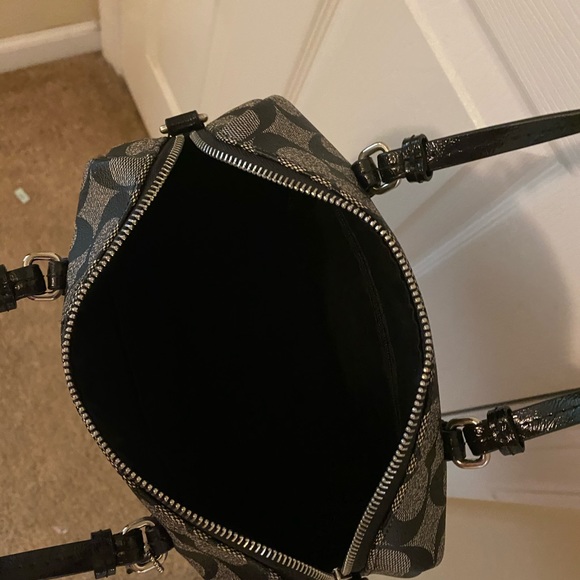 Gray/black Leather Coach - Picture 2 of 3